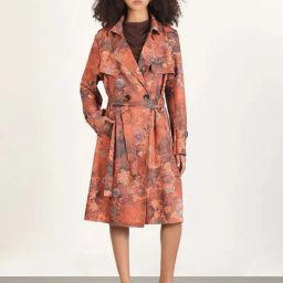 SHOWOFF Rust Printed Coat-8