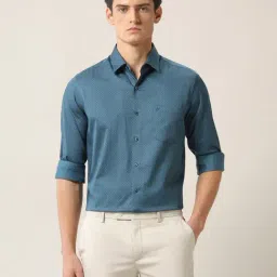 Arrow Green Cotton Slim Fit Printed Shirt-picture-33