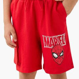 Juniors by Babyshop Boys Spider-Man Printed Mid Rise Relexed Fit Shorts-picture-9