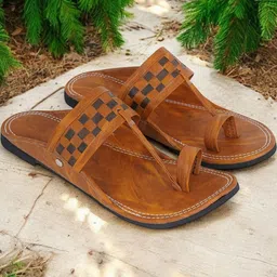 DFR Men Tan Synthetic Comfort Sandals-picture-25