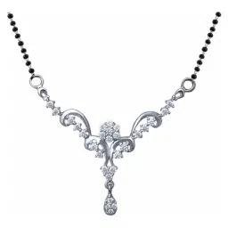 Clara White Sterling Silver Swarovski Zirconia Mangalsutra-28
