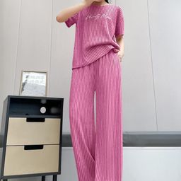 Stem Rope Women Striped Textured Co-Ord Set-15