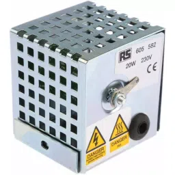 RS PRO Enclosure Heater 230 V AC 20 W Output 20 W Input 45°C, 605582-12