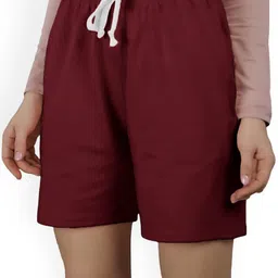 NOTWILD Women Printed Low-Rise Shorts-image-89