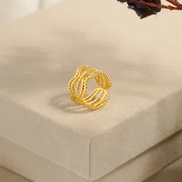 SWASHAA Milaan 18K Gold-Plated Ring-55