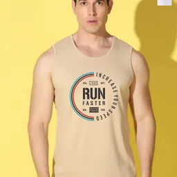 WOOSTRO Pack Of 2 Printed Pure Combed Cotton Gym VestsVWS26(RUN RUST)(ENJOY WHITE)-image-58