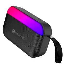 Portronics pulg 2 8w portable wireless buletooth speaker. Black-25