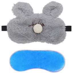 Jenna Fur Hello Grey Cute Sleeping Eye Mask With Cooling Gel - Grey-image-51