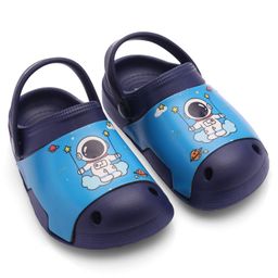 Cute Walk by Babyhug Clogs with Back Strap Astronaut Print - Navy Blue-image-80