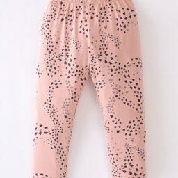 OLLYPOP Sinker Full Length Heart Print Legging - Peach-image-70