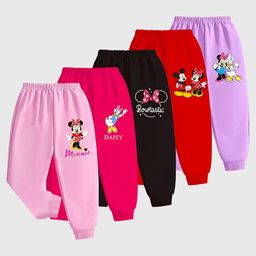 KUCHIPOO Pack Of 5 Disney Featuring Mickey & Friends Printed Track Pants -  Multi Colour-image-47