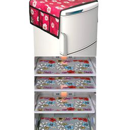 Dakshya Industries Fridge Top Cover and Fridge Mat Combo Set of 5-picture-16