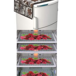 Dakshya Industries Fridge Top Cover and Fridge Mat Combo Set of 5-6