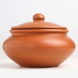 Swadeshi Blessings Exclusive Range Unglazed Earthen Dahi Handi/Curd Pot with Lid (Traditional-1.3Ltr)-10