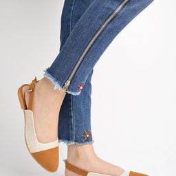 Shoetopia Colour Blocked Ballerinas With Buckle Closure - Tan-image-60
