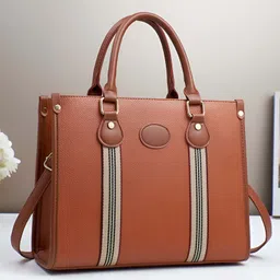 SYGA Elegant Vertical Square Handbag for Women Stylish & Practical (Light Brown)-picture-31