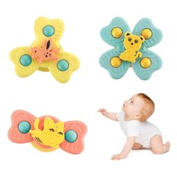 FUNVERSE Baby Spinner Toy for Baby Bath Toys Water Toys for Kids Suction Cup Fidget Spinner Sensory Toddler Infant Flight Travel Toy Stick to Car Window Birthday Return Gift for Kids 3 Pcs-picture-29