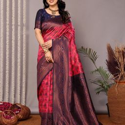 AVANTIKA FASHION Woven Design Zari Pure Silk Banarasi Saree-image-51