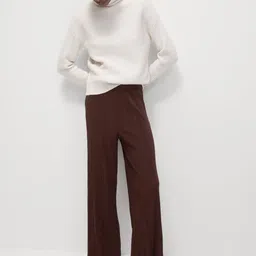 Marks & Spencer Women High-Rise Regular Fit Trousers-image-84