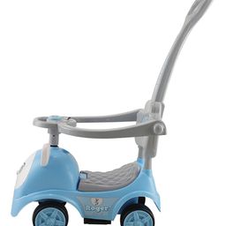 JoyRide 3 in 1 Push Car Bunny Roger Rideon with Removable Parental Handle Guardrails Rideons & Wagons Non Battery Operated Ride On - BLUE image 4