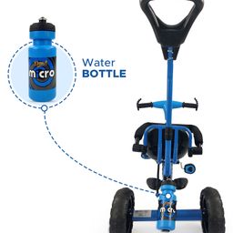 Dash Micro 2 in 1 Tricycle with Parental Handle & Secured Sidebar, Snipper Water Bottle - Blue image 4