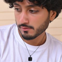VOJ Men Square Shaped Pendant with Chain-image-53