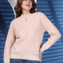 Juelle Women Striped Woollen Pullover-image-75