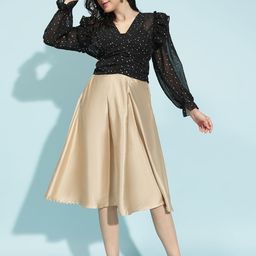 Oxolloxo Women Georgette Cinched Waist Crop Top-picture-53