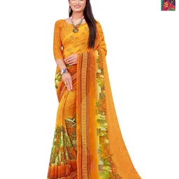 Moda Rapido Floral Printed Pure Georgette Saree-image-37