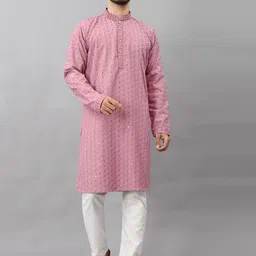 ALMORA Men Ethnic Motifs Embroidered Mirror Work Kurta-picture-21