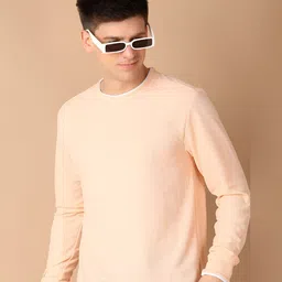 V-Mart Men Solid Round Neck Cotton Slim Fit T-shirt-image-91
