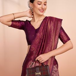 Shreyansh creation Woven Design Zari Pure Silk Banarasi Saree-picture-17