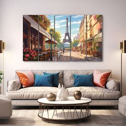 The Castle Decor Green & White 5 Piece Wood Other Wall Paintings-image-89