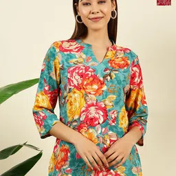 THE FAB FACTORY Women Pack Of 2 V-Neck Floral Print Top-picture-21