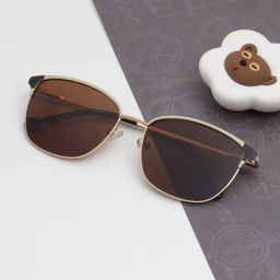Ted Smith Women Cateye Sunglasses with Polarised and UV Protected Lens SUN-RACHEL_BEIG-6