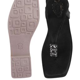 Stylestry Girls Embellished Party Open Toe Flats-5