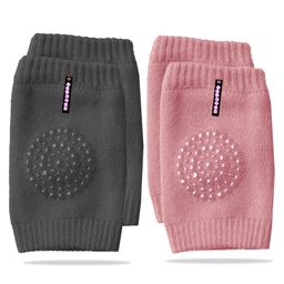 Bembika Anti Slip Baby Knee Pads Pack of 1 Pair - Pink Grey-31