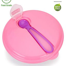 Babyhug Suction Bowl With Spoon Pink Purple - 300 ml-20