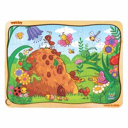 Webby Colourful Bugs Wooden Jigsaw Puzzle Multicolor - 24 Pieces-10