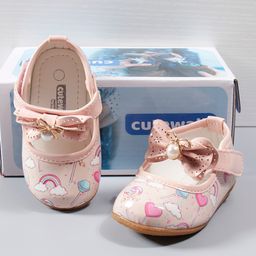 Cute Walk by Babyhug Party Wear Belly Shoes Bow Applique - Pink-picture-31