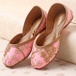 Pine Kids Ethnic Wear Mojaris - Pink-picture-42
