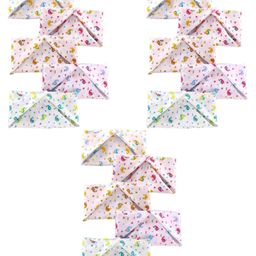 Babyhug Reusable Square Printed Muslin Cotton Nappy Set Large Pack of 5 - Multicolor Combo Pack of 3-17