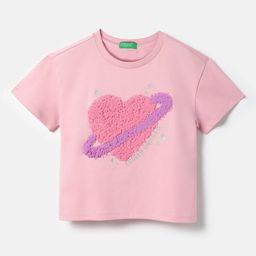 United Colors of Benetton Girls Graphic Printed Round Neck Cotton T-shirt-picture-14