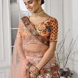 SAPTRANGI Embellished Beads and Stones Ready to Wear Lehenga With Blouse And Dupatta-image-68