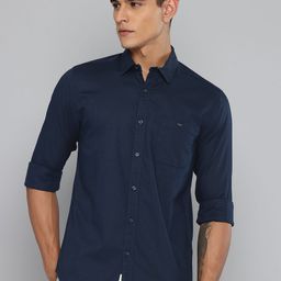 Mufti Slim Fit Cotton Linen Casual Shirt-picture-3