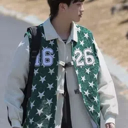 StyleCast Men Typography Open Front Jacket image 2