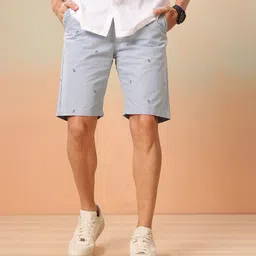 Mast & Harbour Men Conversational Printed Pure Cotton Chino Shorts-picture-30