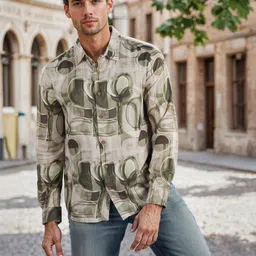 Celio Men Classic Opaque Printed Casual Shirt-image-40