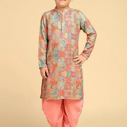 KISAH Boys Ethnic Motifs Printed Straight Kurta with Dhoti Pants-picture-36
