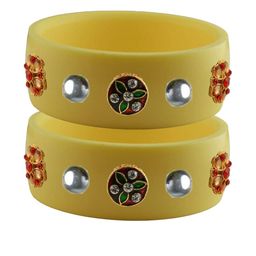 Vidhya Kangan Multi-Coloured Brass Bangles-image-92